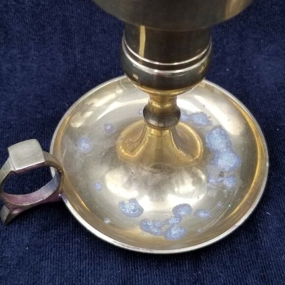 Vintage Solid Brass Candlesticks Battery Operated Twist Gold Handle 10.5" Lot 2 - Picture 7 of 12